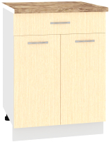Шкаф-стол кухонный Кортекс-мебель Корнелия Лира НШ60р1ш (венге светлый/мадрид) - 