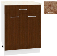 Шкаф-стол кухонный Кортекс-мебель Корнелия Лира НШ60р1ш (венге/мадрид) - 
