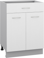 Шкаф-стол кухонный Кортекс-мебель Корнелия Лира НШ60р1ш без столешницы (белый) - 