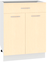 Шкаф-стол кухонный Кортекс-мебель Корнелия Лира НШ60р1ш без столешницы (венге светлый) - 
