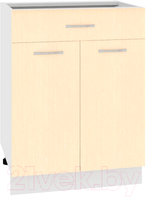 Шкаф-стол кухонный Кортекс-мебель Корнелия Лира НШ60р1ш без столешницы (венге светлый)