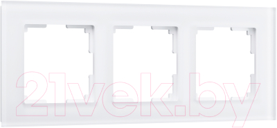 Рамка для выключателя Werkel W0031105 / a051286 (белый матовый/стекло)