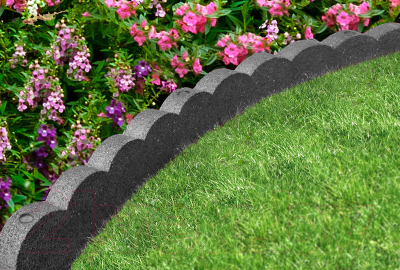 Бордюр садовый Multy Home Flexi Curve Scalloped EU5000030-4 (4шт, серый)