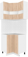 Комплект кухонных модулей Кортекс-мебель Корнелия Экстра угловой без столешницы (дуб сонома) - 