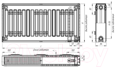 Радиатор стальной Лидея ЛК 20-512 500x1200