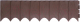 Бордюр садовый Prosperplast Garden Fence IKRR-R222 (коричневый) - 