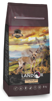 Сухой корм для собак Landor Для взрослых собак мелких пород ягненок с рисом / 7843329 (3кг) - 