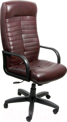 Кресло офисное Деловая обстановка Консул Стандарт кожа люкс (коричневый)