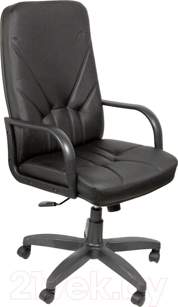 Кресло офисное Деловая обстановка Менеджер Стандарт кожа (черный)