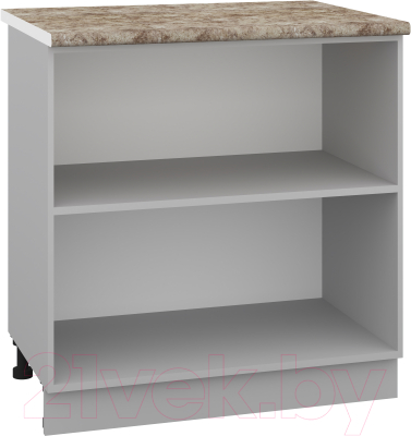 Шкаф-стол кухонный Кортекс-мебель Корнелия Лира НШ80р (оникс/мадрид)