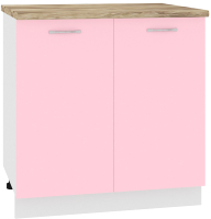Шкаф-стол кухонный Кортекс-мебель Корнелия Лира НШ80р (розовый/мадрид) - 