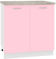 Шкаф-стол кухонный Кортекс-мебель Корнелия Лира НШ80р (розовый/марсель) - 