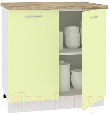 Шкаф-стол кухонный Кортекс-мебель Корнелия Лира НШ80р (салатовый/мадрид)