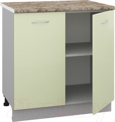Шкаф-стол кухонный Кортекс-мебель Корнелия Лира НШ80р (салатовый/мадрид)