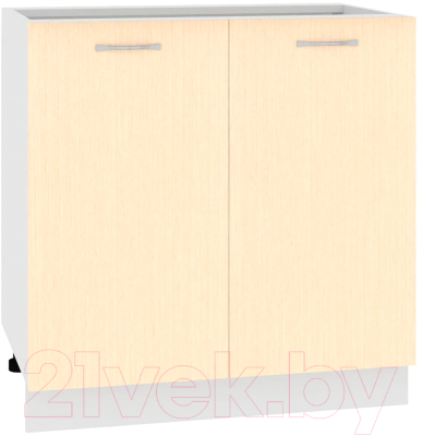 Шкаф-стол кухонный Кортекс-мебель Корнелия Лира НШ80р без столешницы (венге светлый)