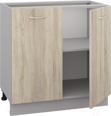 Шкаф-стол кухонный Кортекс-мебель Корнелия Лира НШ80р без столешницы (дуб сонома)