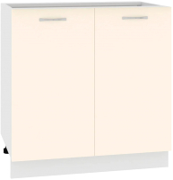 Шкаф-стол кухонный Кортекс-мебель Корнелия Лира НШ80р без столешницы (кремовый) - 