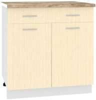 Шкаф-стол кухонный Кортекс-мебель Корнелия Лира НШ80р1ш (венге светлый/мадрид) - 