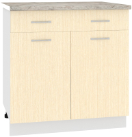 Шкаф-стол кухонный Кортекс-мебель Корнелия Лира НШ80р1ш (венге светлый/марсель) - 