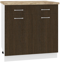 Шкаф-стол кухонный Кортекс-мебель Корнелия Лира НШ80р1ш (венге/мадрид) - 