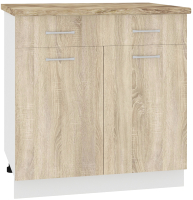 Шкаф-стол кухонный Кортекс-мебель Корнелия Лира НШ80р1ш (дуб сонома/мадрид) - 