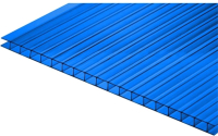 Сотовый поликарбонат КомфортПром Пион 2м 3.8мм (синий) - 