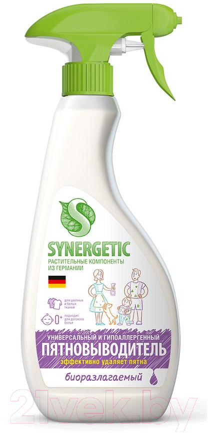 Пятновыводитель Synergetic Для предварительной обработки пятен (0.5л) — фото 11