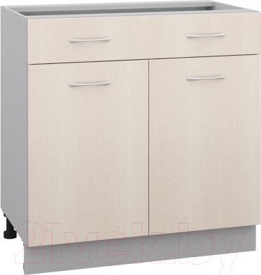 Шкаф-стол кухонный Кортекс-мебель Корнелия Лира НШ80р1ш без столешницы (венге светлый)