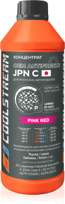 Антифриз CoolStream JPN C концентрат / CS-011014-С-RD (1.5л, розовый)