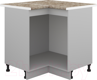 Шкаф-стол кухонный Кортекс-мебель Корнелия Лира НШУ угловой (венге светлый/мадрид)