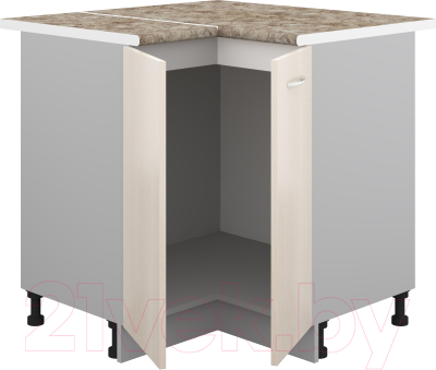 Шкаф-стол кухонный Кортекс-мебель Корнелия Лира НШУ угловой (венге светлый/мадрид)