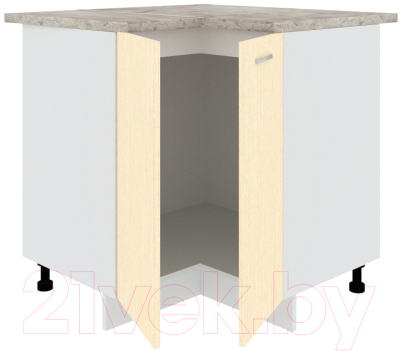 Шкаф-стол кухонный Кортекс-мебель Корнелия Лира НШУ угловой (венге светлый/марсель)