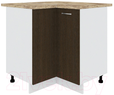 Шкаф-стол кухонный Кортекс-мебель Корнелия Лира НШУ угловой (венге/мадрид)