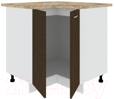 Шкаф-стол кухонный Кортекс-мебель Корнелия Лира НШУ угловой (венге/мадрид)