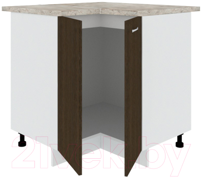 Шкаф-стол кухонный Кортекс-мебель Корнелия Лира НШУ угловой (венге/марсель)