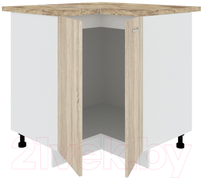 Шкаф-стол кухонный Кортекс-мебель Корнелия Лира НШУ угловой (дуб сонома/мадрид)