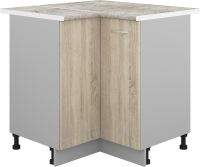 Шкаф-стол кухонный Кортекс-мебель Корнелия Лира НШУ угловой (дуб сонома/марсель) - 