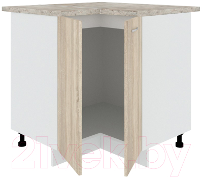 Шкаф-стол кухонный Кортекс-мебель Корнелия Лира НШУ угловой (дуб сонома/марсель)