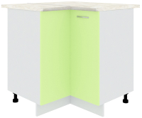 Шкаф-стол кухонный Кортекс-мебель Корнелия Лира НШУ угловой (зеленый/королевский опал) - 