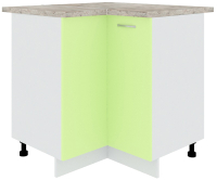 Шкаф-стол кухонный Кортекс-мебель Корнелия Лира НШУ угловой (зеленый/марсель) - 