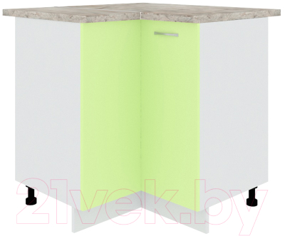 Шкаф-стол кухонный Кортекс-мебель Корнелия Лира НШУ угловой (зеленый/марсель)