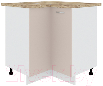 Шкаф-стол кухонный Кортекс-мебель Корнелия Лира НШУ угловой (капучино/мадрид)