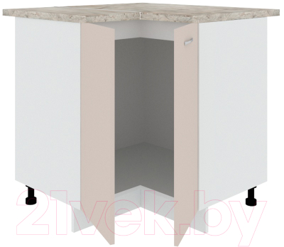 Шкаф-стол кухонный Кортекс-мебель Корнелия Лира НШУ угловой (капучино/марсель)