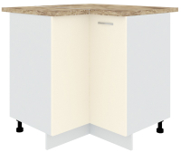 Шкаф-стол кухонный Кортекс-мебель Корнелия Лира НШУ угловой (кремовый/мадрид) - 