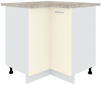 Шкаф-стол кухонный Кортекс-мебель Корнелия Лира НШУ угловой (кремовый/марсель) - 