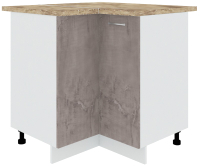 Шкаф-стол кухонный Кортекс-мебель Корнелия Лира НШУ угловой (оникс/мадрид) - 