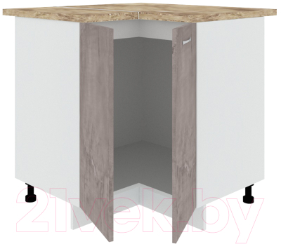 Шкаф-стол кухонный Кортекс-мебель Корнелия Лира НШУ угловой (оникс/мадрид)