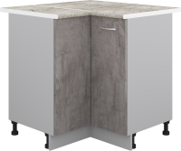 Шкаф-стол кухонный Кортекс-мебель Корнелия Лира НШУ угловой (оникс/марсель) - 
