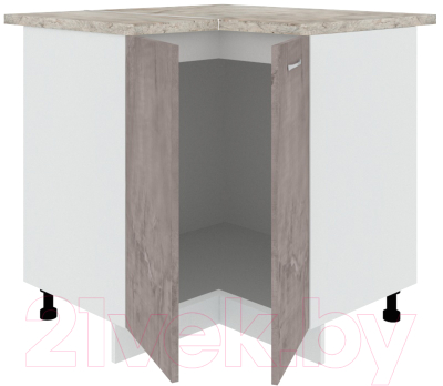 Шкаф-стол кухонный Кортекс-мебель Корнелия Лира НШУ угловой (оникс/марсель)