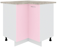 Шкаф-стол кухонный Кортекс-мебель Корнелия Лира НШУ угловой (розовый/марсель) - 